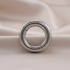 Handmade thick titanium hinged segment clicker hoop — large gauge septum nose ring ear piercing (1pc)