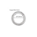 Handmade thick titanium hinged segment clicker hoop — large gauge septum nose ring ear piercing (1pc)