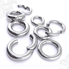 Handmade thick titanium hinged segment clicker hoop — large gauge septum nose ring ear piercing (1pc)