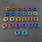 Handmade thick titanium hinged segment clicker hoop - Anodised Colour Finish - large gauge septum nose ring ear piercing (1pc)