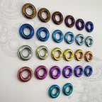 Handmade thick titanium hinged segment clicker hoop - Anodised Colour Finish - large gauge septum nose ring ear piercing (1pc)