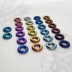 Handmade thick titanium hinged segment clicker hoop - Anodised Colour Finish - large gauge septum nose ring ear piercing (1pc)