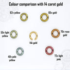 Handmade thick titanium hinged segment clicker hoop - Anodised Colour Finish - large gauge septum nose ring ear piercing (1pc)